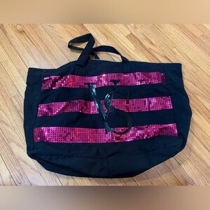 Large Victoria Secret Pink Sequin bag